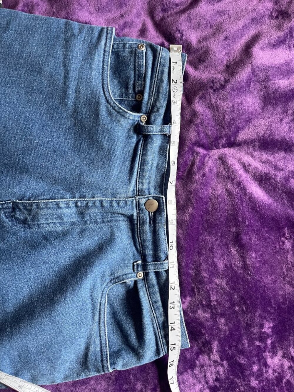 VTG Quacker Factory Halloween Spider Web Rhinestone Jeans Sz 14 High Rise - Picture 4 of 6